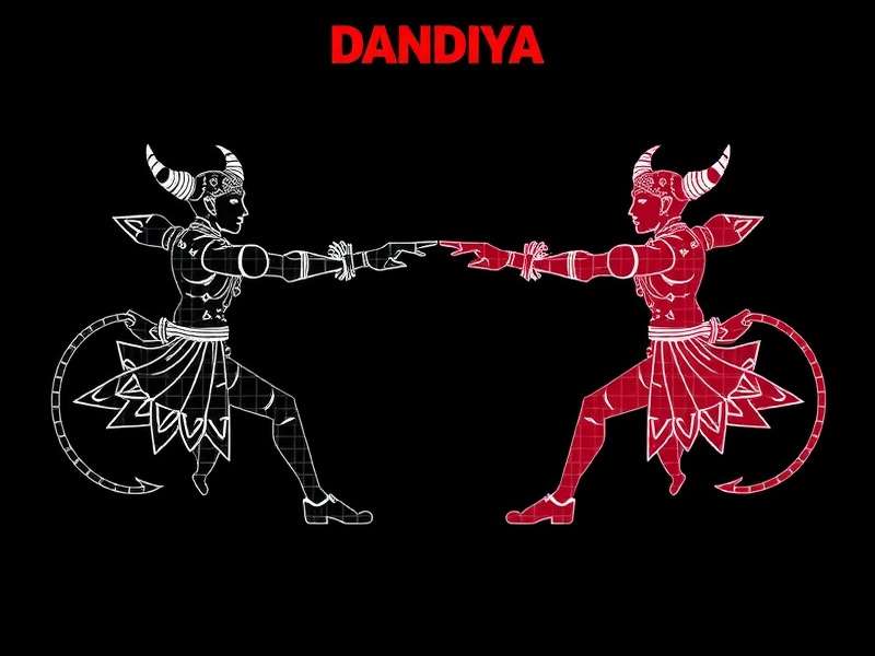Game move mechanics explained Dandiya move set diagram